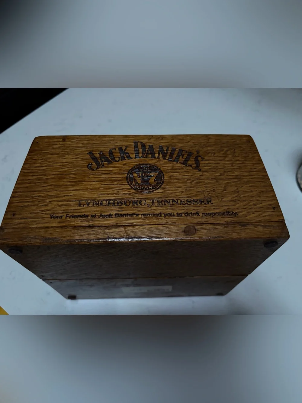 Jack Daniel's Brown Oak / Wood Logo Caddy